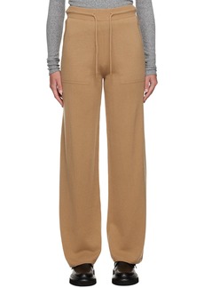 Max Mara Tan Relaxed-Fit Lounge Pants