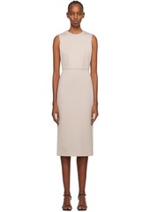 Max Mara Taupe Maremar Midi Dress