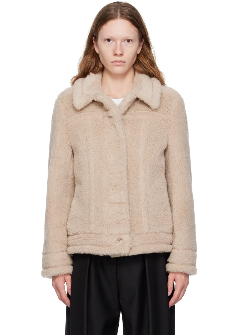 Max Mara Taupe Teddino Jacket