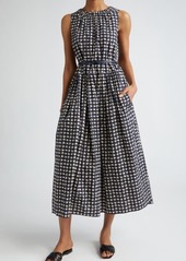 Max Mara Temid Geometric Dot Print Sleeveless Dress