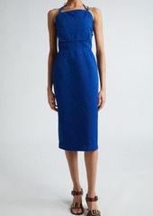 Max Mara Temide Sleeveless Cotton Poplin Belted Dress