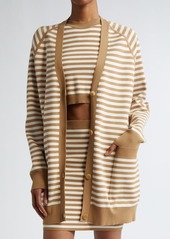 Max Mara Tenore Stripe Long Cardigan