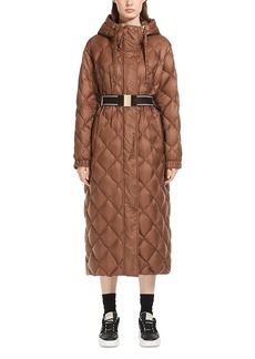 Max Mara Trefel Diamond Quilted Long Puffer Coat