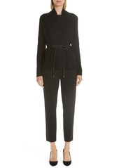 Max Mara Ululo Stretch Jersey Top in Black at Nordstrom