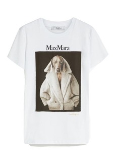 MAX MARA Valido cotton T-shirt with Wegman print