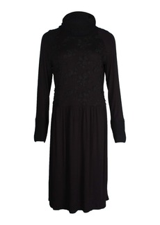 Max Mara Weekend Embroidery Floral Dress in Black Viscose
