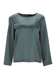 Max Mara Weekend Long Sleeve Blouse in Green Polyester