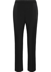 Max Mara Woman Agostin Satin-paneled Crepe Straight-leg Pants Black