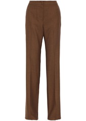Max Mara Woman Camel Hair And Silk-blend Twill Straight-leg Pants Brown