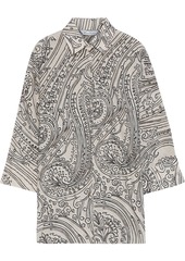Max Mara Woman Charlot Oversized Printed Cotton And Silk-blend Shirt Ecru
