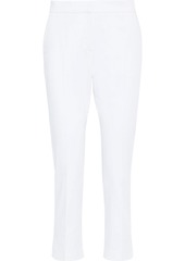 Max Mara Woman Guglia Cropped Stretch-cotton Slim-leg Pants White