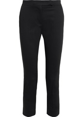 Max Mara Woman Luana Cropped Cotton-blend Slim-leg Pants Black