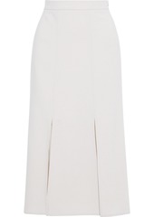 Max Mara Woman Road Stretch-wool Midi Skirt Off-white