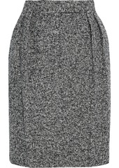 Max Mara Woman Rosita Pleated Mélange Wool-blend Mini Skirt Black
