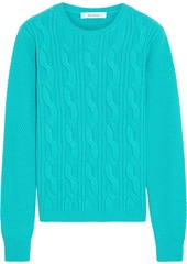 Max Mara Woman Termoli Cable-knit Wool And Cashmere-blend Sweater Turquoise