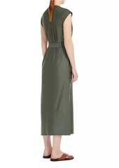 Max Mara Megaton Jersey Belted Midi Dress