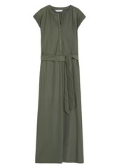 Max Mara Megaton Jersey Belted Midi Dress