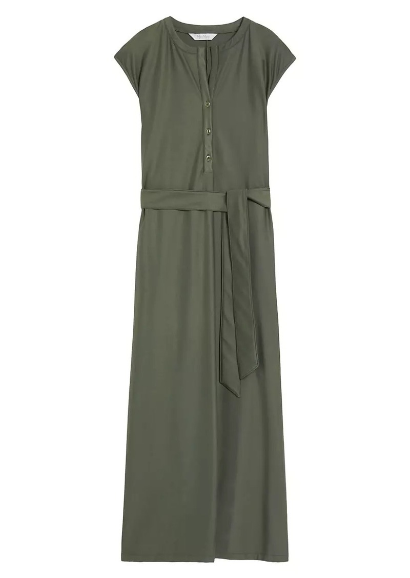 Max Mara Megaton Jersey Belted Midi Dress