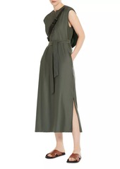 Max Mara Megaton Jersey Belted Midi Dress