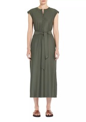 Max Mara Megaton Jersey Belted Midi Dress