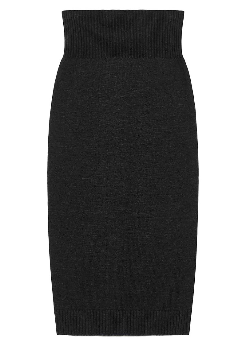 Max Mara Melk Knit Wool Pencil Skirt