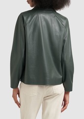 Max Mara Nepal Embossed Faux Leather Shirt Jacket