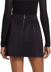 Max Mara Nettuno Cotton-Blend Jersey A-Line Miniskirt