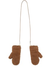 Max Mara Ombrat2 Camel Teddy Gloves W/ Strap