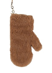 Max Mara Ombrat2 Camel Teddy Gloves W/ Strap