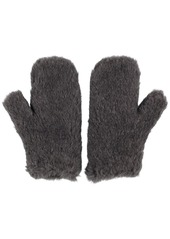 Max Mara Ombrato Camel Teddy Gloves W/ Strap