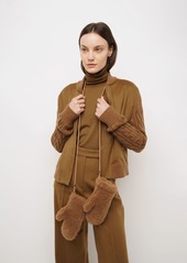 Max Mara Ombrat2 Camel Teddy Gloves W/ Strap