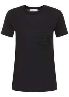 Max Mara Papaia Cotton T-shirt W/ Logo Pocket