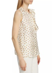 Max Mara Pegli Silk Polka-Dot Top