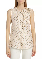 Max Mara Pegli Silk Polka-Dot Top