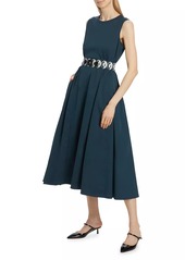 Max Mara Preston Cotton-Blend A-Line Cocktail Dress