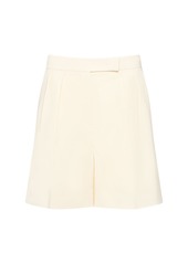 Max Mara Priamo Pleated Wool Shorts