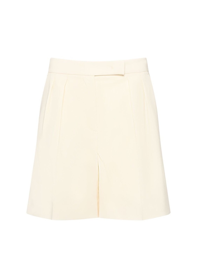 Max Mara Priamo Pleated Wool Shorts