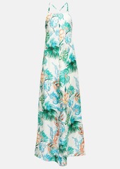 Max Mara Printed silk maxi dress