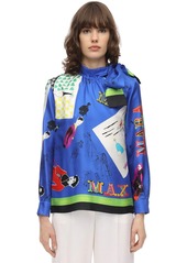 Max Mara Printed Silk Twill Shirt