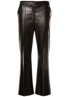 Max Mara Queva Croc Faux Leather Straight Pants