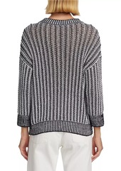Max Mara Regno Striped Cotton Crewneck Sweater