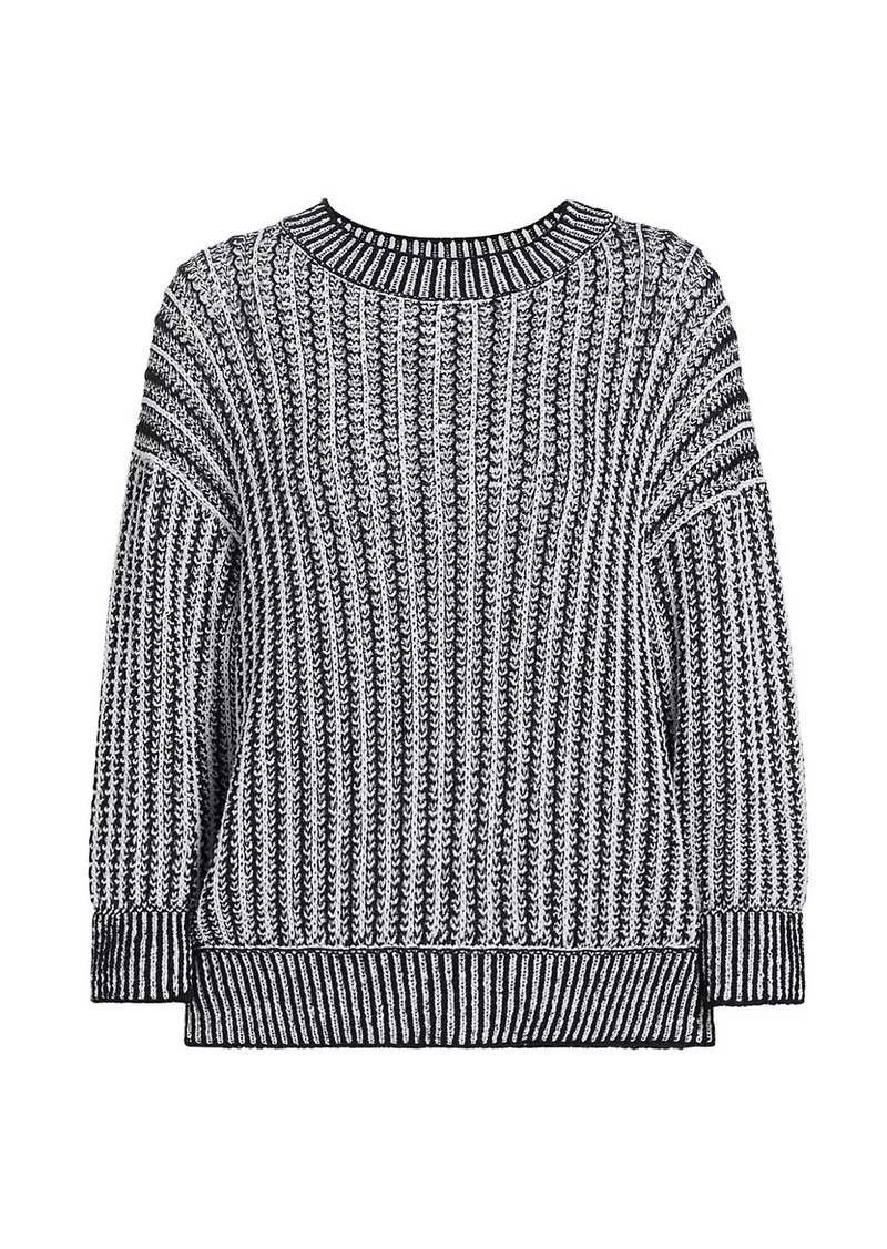 Max Mara Regno Striped Cotton Crewneck Sweater
