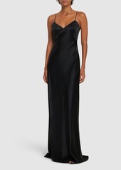 Max Mara Riccio Silk Satin Long Dress