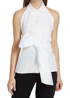 Max Mara Rupia Cotton Halter Belted Blouse