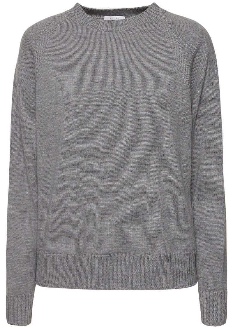 Max Mara Salvia Wool Knit Crewneck Sweater