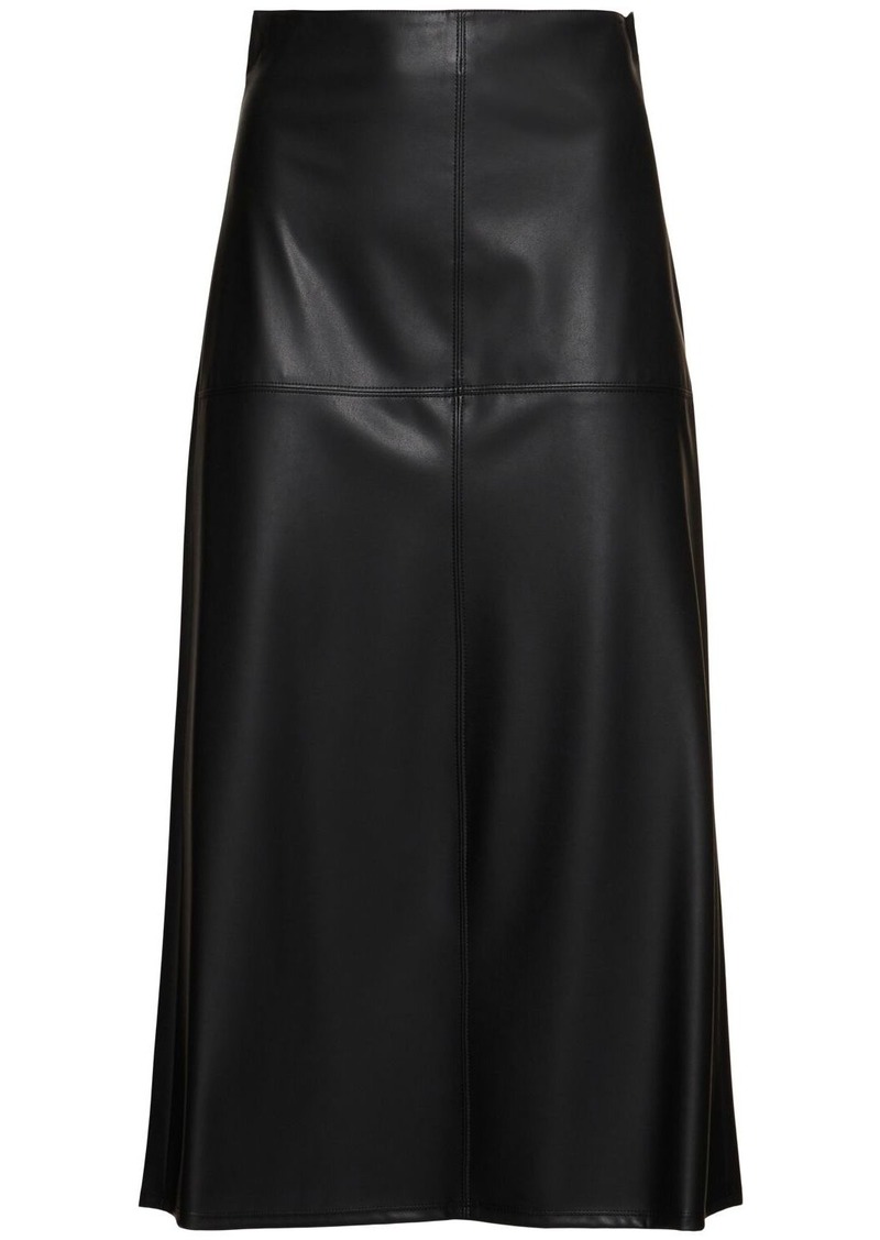 Max Mara Scilli Coated Jersey Midi Skirt