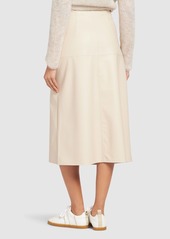 Max Mara Scilli Coated Jersey Midi Skirt