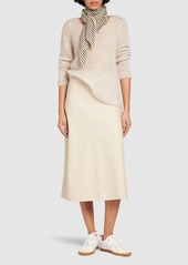 Max Mara Scilli Coated Jersey Midi Skirt