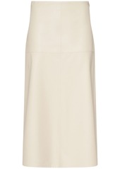 Max Mara Scilli Coated Jersey Midi Skirt