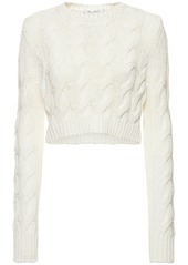 Max Mara Sfinge Cable Knit Crop Top